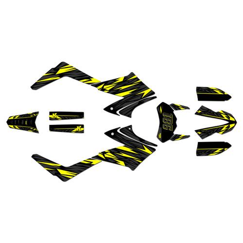yamaha xt660x graphics kit 2008-2015 twitch series yellow