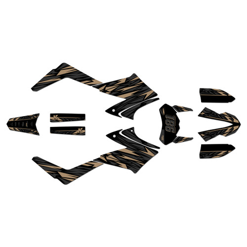 yamaha xt660x graphics kit 2008-2015 twitch series tan