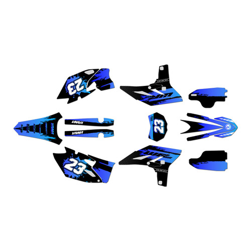 yamaha wr450f graphics kit 2012-2015 splash series blue-shift