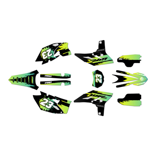 yamaha wr450f graphics kit 2012-2015 splash series lime
