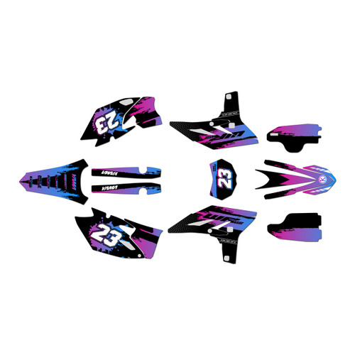 yamaha wr450f graphics kit 2012-2015 splash series magenta
