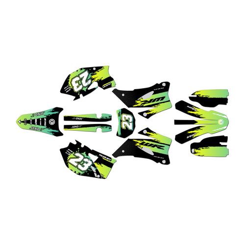 yamaha wr450f graphics kit 2007-2011 splash series lime