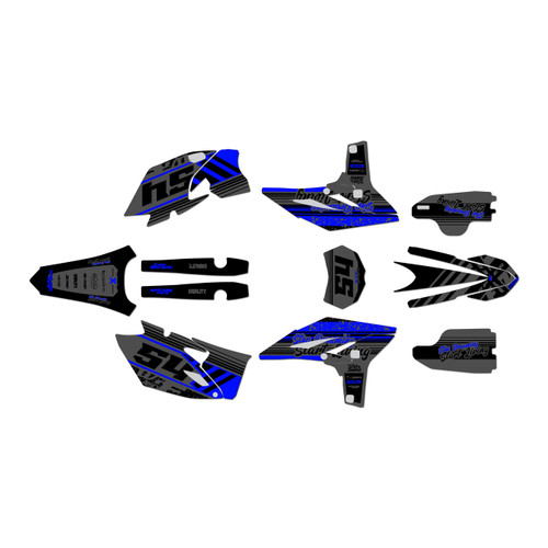 yamaha wr450f graphics kit 2012-2015 split series blue-shift