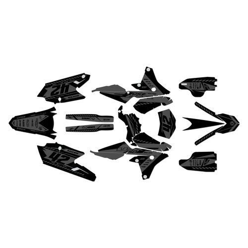 yamaha wr450f graphics kit 2016-2018 lethal series smoke