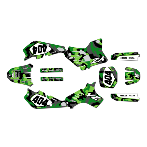 yamaha yz80 graphics kit 1993-2001 invasion series green