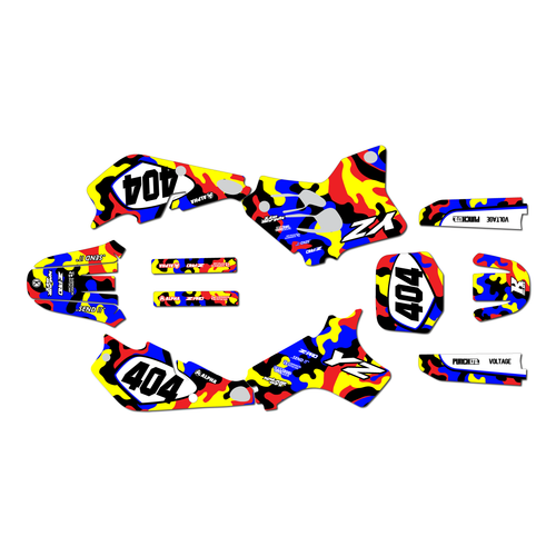 yamaha yz80 graphics kit 1993-2001 invasion series yellow