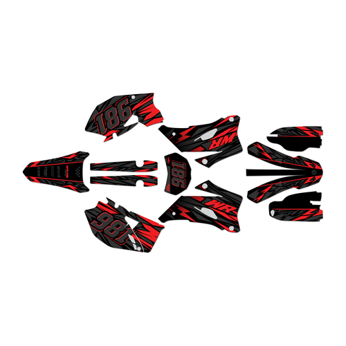 yamaha wr450f graphics kit 2007-2011 twitch series red