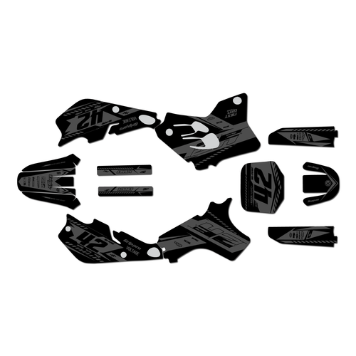 yamaha yz80 graphics kit 1993-2001 lethal series smoke