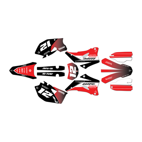 yamaha wr250f graphics kit 2007-2013 vendetta series red