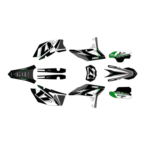 yamaha wr450f graphics kit 2012-2015 stellar series green
