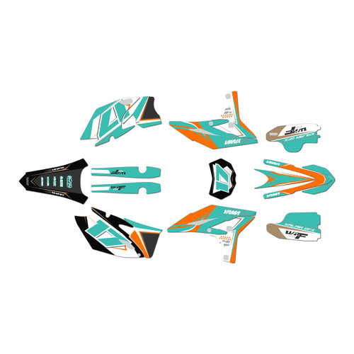 yamaha wr450f graphics kit 2012-2015 stellar series teal