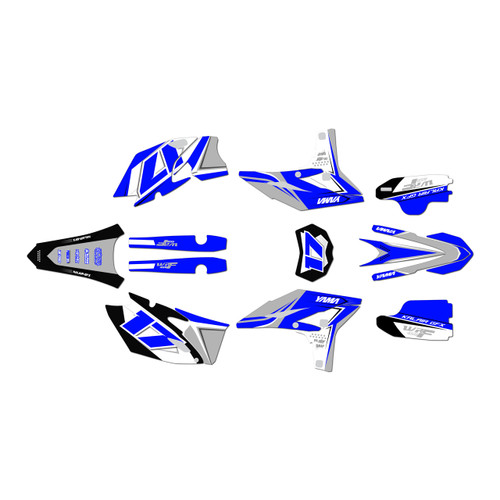 yamaha wr450f graphics kit 2012-2015 stellar series blue