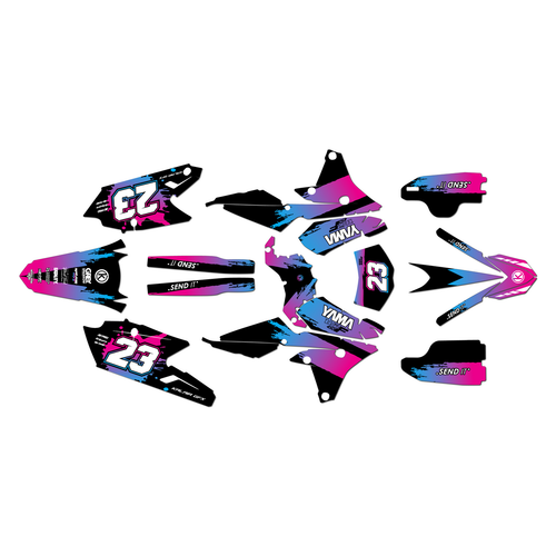 yamaha wr450f graphics kit 2016-2018 splash series magenta