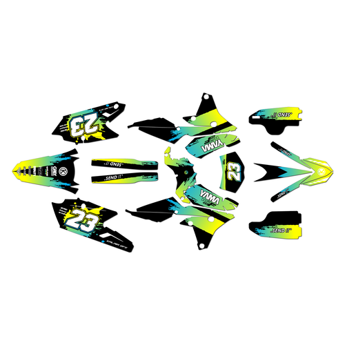 yamaha wr450f graphics kit 2016-2018 splash series lime