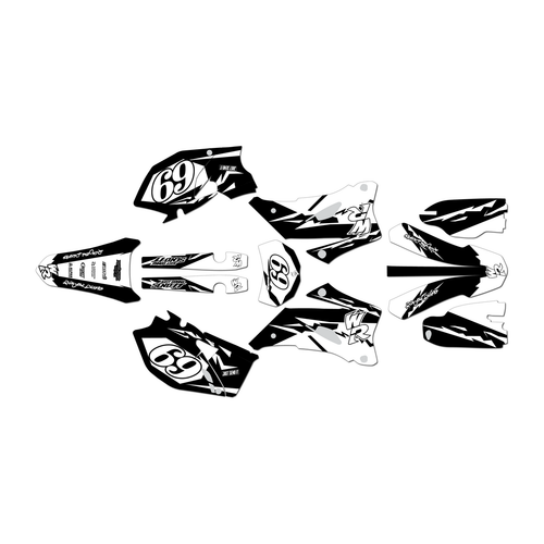 yamaha wr250f graphics kit 2007-2013 vintage series white