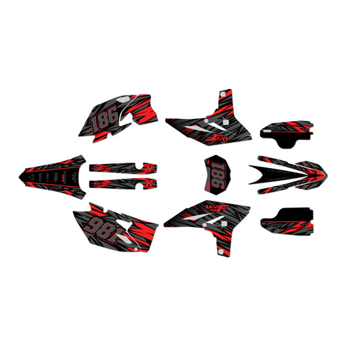 yamaha wr450f graphics kit 2012-2015 twitch series red