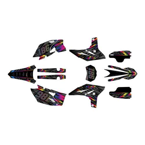 yamaha wr450f graphics kit 2012-2015 twitch series rainbow