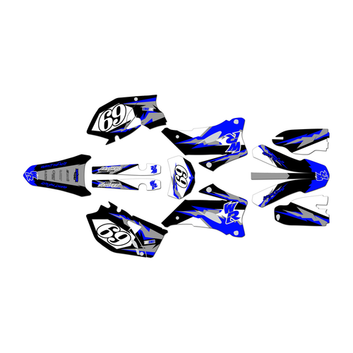 yamaha wr450f graphics kit 2007-2011 vintage series blue