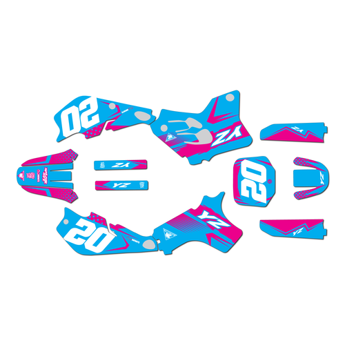 yamaha yz80 graphics kit 1993-2001 spear series pink