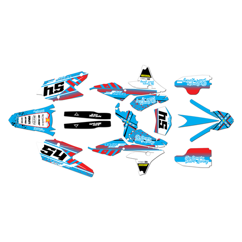 yamaha wr450f graphics kit 2016-2018 split series red