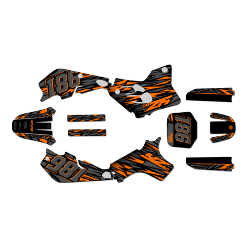 yamaha yz80 graphics kit 1993-2001 twitch series orange