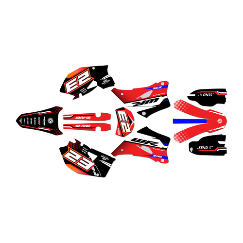 yamaha wr450f graphics kit 2007-2011 viper series red