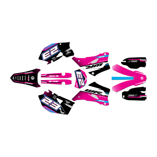 yamaha wr450f graphics kit 2007-2011 viper series magenta