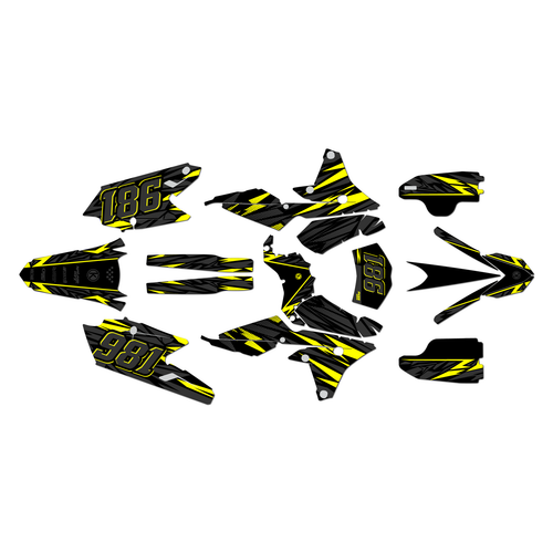 yamaha wr450f graphics kit 2016-2018 twitch series yellow