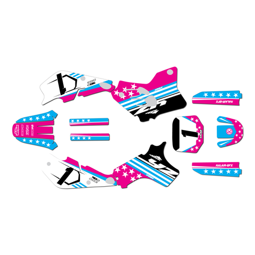 yamaha yz80 graphics kit 1993-2001 usa series magenta