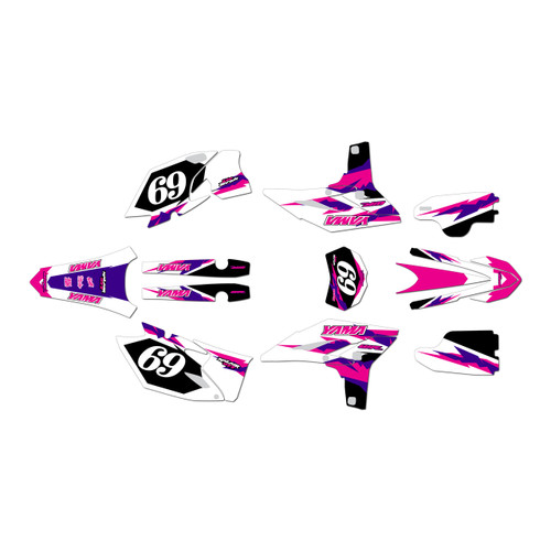 yamaha wr450f graphics kit 2012-2015 vintage series purple