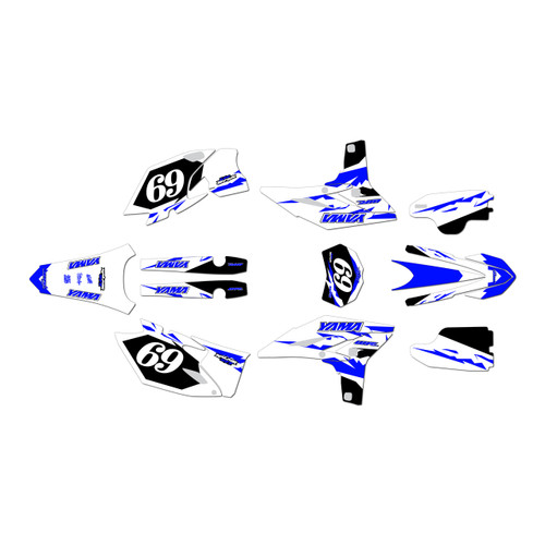 yamaha wr450f graphics kit 2012-2015 vintage series blue-shift