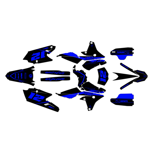 yamaha wr450f graphics kit 2016-2018 vendetta series blue-shift