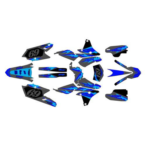 yamaha wr450f graphics kit 2016-2018 vintage series blue-shift