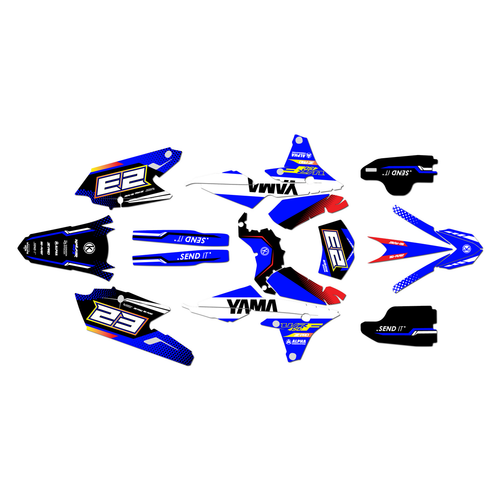 yamaha wr450f graphics kit 2016-2018 viper series blue