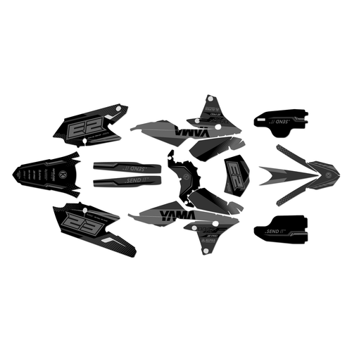 yamaha wr450f graphics kit 2016-2018 viper series smoke