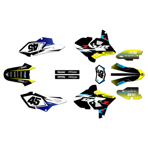 suzuki drz400p graphics kit 2000-2024 division series yellow