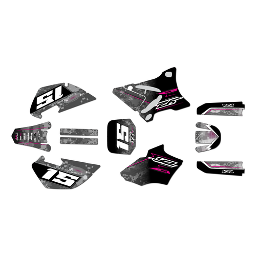 yamaha yz85 graphics kit 2002-2014 cyberware series magenta