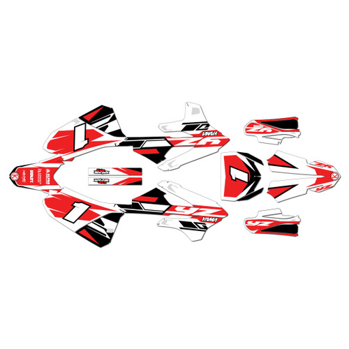 yamaha yz85 graphics kit 2022-2026 blazing series red