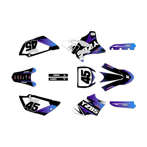 yamaha yz85 graphics kit 2015-2018 division series blue-purple