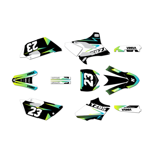 yamaha yz85 graphics kit 2015-2018 evader series lime