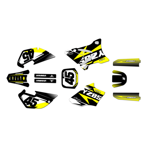 yamaha yz85 graphics kit 2002-2014 division series yellow