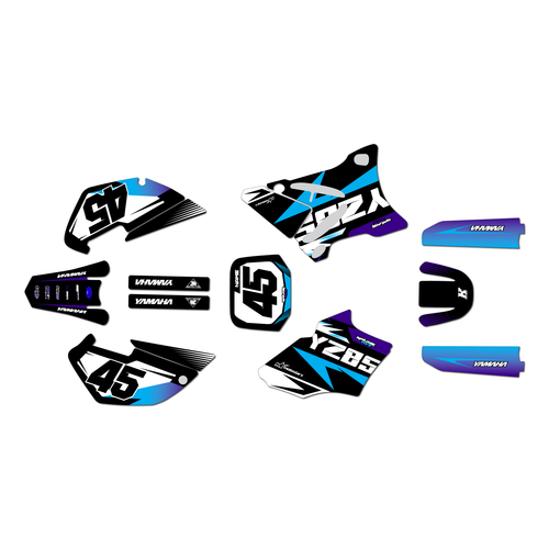 yamaha yz85 graphics kit 2002-2014 division series purple