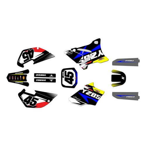 yamaha yz85 graphics kit 2002-2014 division series blue