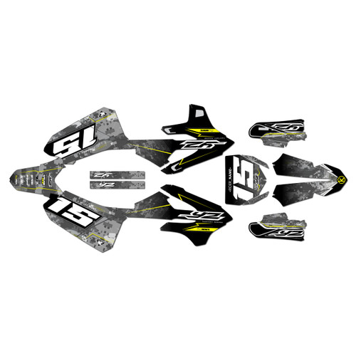 yamaha yz85 graphics kit 2022-2026 cyberware series yellow