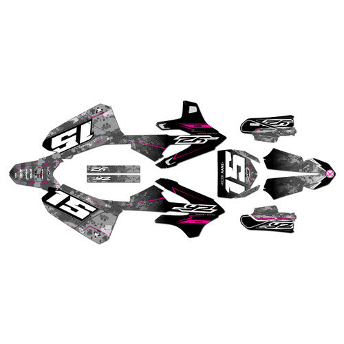 yamaha yz85 graphics kit 2022-2026 cyberware series magenta