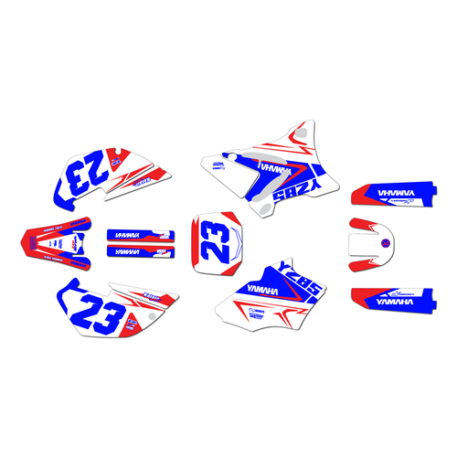 yamaha yz85 graphics kit 2002-2014 evader series red-blue
