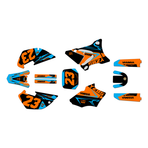 yamaha yz85 graphics kit 2002-2014 evader series orange