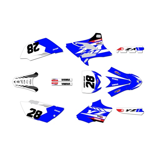yamaha yz85 graphics kit 2019-2021 factory series blue