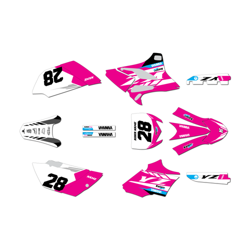 yamaha yz85 graphics kit 2019-2021 factory series magenta
