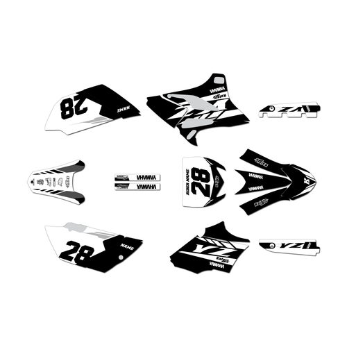 yamaha yz85 graphics kit 2019-2021 factory series white